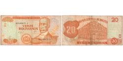 Bolivia, 20 Bolivianos, 1986, 1986-11-28, KM:205a, EF(40-45)