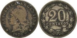 Coin, Argentina, 20 Centavos, 1920