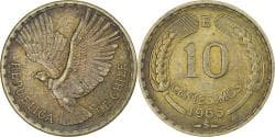 Chile, 10 Centesimos, 1966
