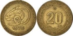 Coin, Algeria, 20 Centimes, 1975