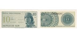Indonesia, 10 Sen, Undated (1964), VF(20-25)