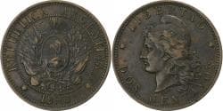 Argentina, 2 Centavos, 1890, Bronze, , KM:33