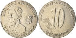 Coin, Ecuador, 10 Centavos, Diez, 2000, , Steel, KM:106