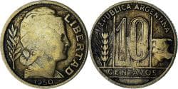 Argentina, 10 Centavos, 1950