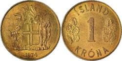 Coin, Iceland, Krona, 1974