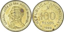 Coin, Argentina, 100 Pesos, 1980