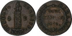Haiti, 2 Centimes, AN 27 (1830), Copper, , KM:A22