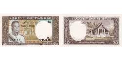 Lao, 20 Kip, KM:11b, UNC(65-70)