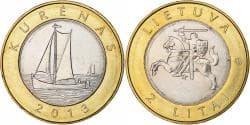 Lithuania, 2 Litai, 2013, kurenas, Bi-Metallic, , KM:112