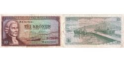 Iceland, 10 Kronur, 1961-03-29, KM:42, VF(20-25)