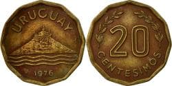 Coin, Uruguay, 20 Centesimos, 1976, Santiago, , Aluminum-Bronze, KM:67