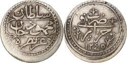 Algeria, Mahmud II, 1/4 Budju, 1830 (1245), Silver,