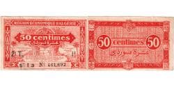Algeria, 50 Centimes, 1944-01-31, Consecutive Numbers, VF(20-25)