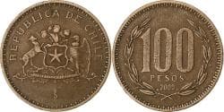 Chile, 100 Pesos, 2000, Santiago, Aluminum-Bronze, , KM:226.2