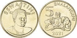 Coin, Swaziland, 5 Emalangeni, 2021, ESWATINI., , Aluminum-Bronze