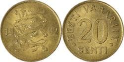 Coin, Estonia, 20 Senti, 1992