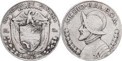 Panama, 1/2 Balboa, 1947, Franklin Mint, Silver, , KM:12.1