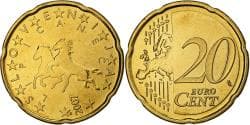 Slovenia, 20 Centimes, 2007, Vantaa, Nordic gold,