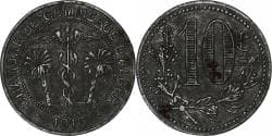 Algeria, Chambre de Commerce d'Alger, 10 Centimes, 1916, , Aluminium