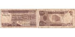 Mauritius, 5 Rupees, VF(20-25)