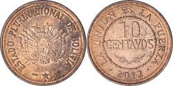 Bolivia, 10 Centavos, 2012