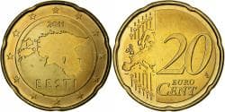 Estonia, 20 Centimes, 2011, Vantaa, Nordic gold,