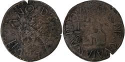 Guyana, Ferdinand VII, 1/2 Réal, Royalist coinage, Copper, , KM:41