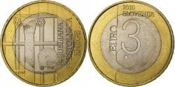 Slovenia, 3 Euro, 2010, Vantaa, Bi-Metallic, , KM:95