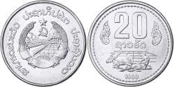Lao, 20 Att, 1980, Paris, Aluminum, , KM:23