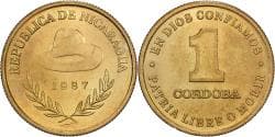 Nicaragua, Cordoba, 1987, Vereinigte Deutsche Nickelwerke, Aluminum-Bronze