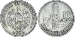 Coin, Guatemala, 10 Centavos, 1970