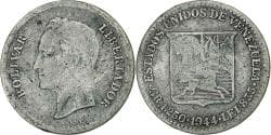 Venezuela, 25 Centimos, 1944, Denver, Silver, , KM:20