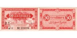 Algeria, 50 Centimes, 1944-01-31, AU(55-58)