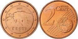 Estonia, 2 Centimes, 2011, Vantaa, Copper Plated Steel,