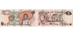 Ghana, 5 Cedis, 1977-01-02, EF(40-45)