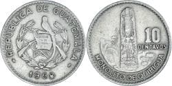 Coin, Guatemala, 10 Centavos, 1968