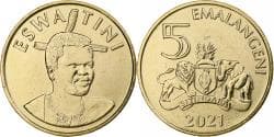 Swaziland, 5 Emalangeni, 2021, Aluminum-Bronze,