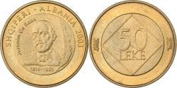 Albania, 50 Lekë, 2003, Brass, , KM:89