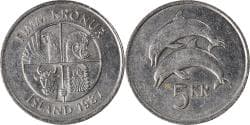 Coin, Iceland, 5 Kronur, 1987