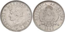 Argentina, 10 Centavos, 1882, Silver,