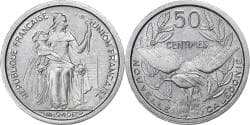 New Caledonia, 50 Centimes, 1949, Paris, Aluminum, , Lecompte:33, KM:1