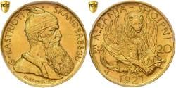 Albania, 20 Franga Ari, Skanderbeg, 1927, Vienna, Gold, PCGS, , KM:12