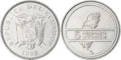 Ecuador, 5 Sucres, Cinco, 1988