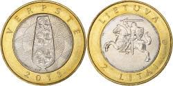 Lithuania, 2 Litai, 2013, Verpste, Bi-Metallic, , KM:112