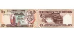 Zambia, 5 Kwacha, UNC(65-70)
