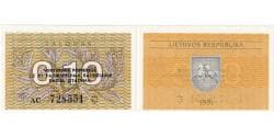 Lithuania, 0.10 Talonas, 1991, KM #29b, UNC(65-70), AA