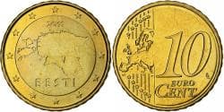 Estonia, 10 Centimes, 2011, Vantaa, Nordic gold,