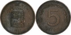 Venezuela, 5 Centimos, 1974