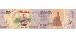 Madagascar, 1000 Ariary, VF(30-35)