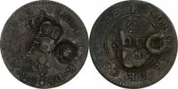 Trinidad and Tobago, 2 Sous, 1789, Paris, Countermarked TBO, Billon,